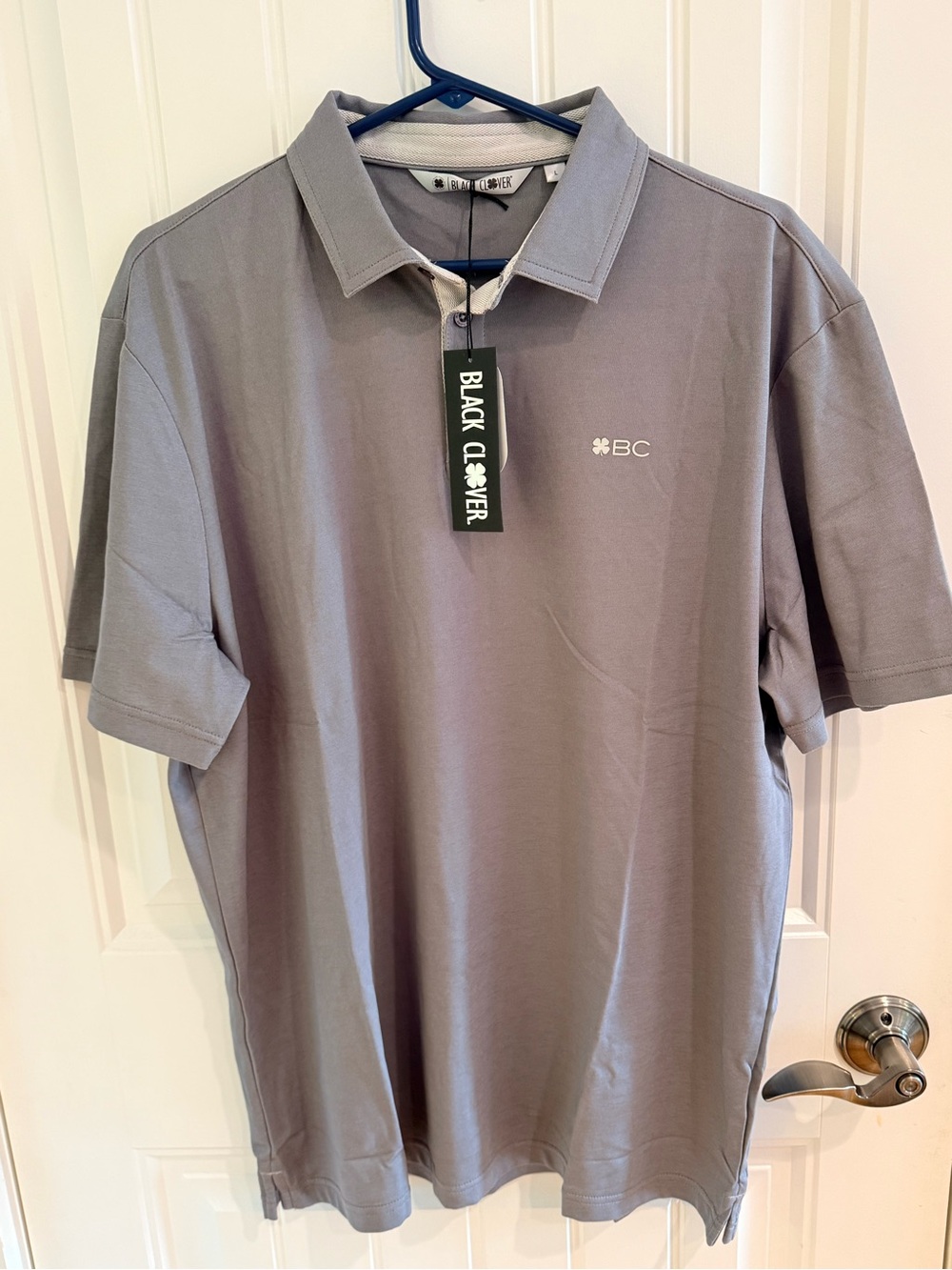 Black Clover Men's Grey Golf Polo Shirt
